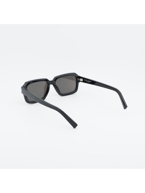 Saint Laurent SL611 001 Sunglasses Black Rectangle Frame, Grey Lenses main image 6